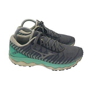 Mizuno Wave Sky 4 Running Shoes Women's Size 9 Gray Waveknit Athletic Sneakers
